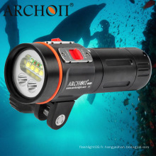 Lumière vidéo subaquatique de 2600 lumens LED Dive Light avec support de montage de 1 &quot;Ball Arm